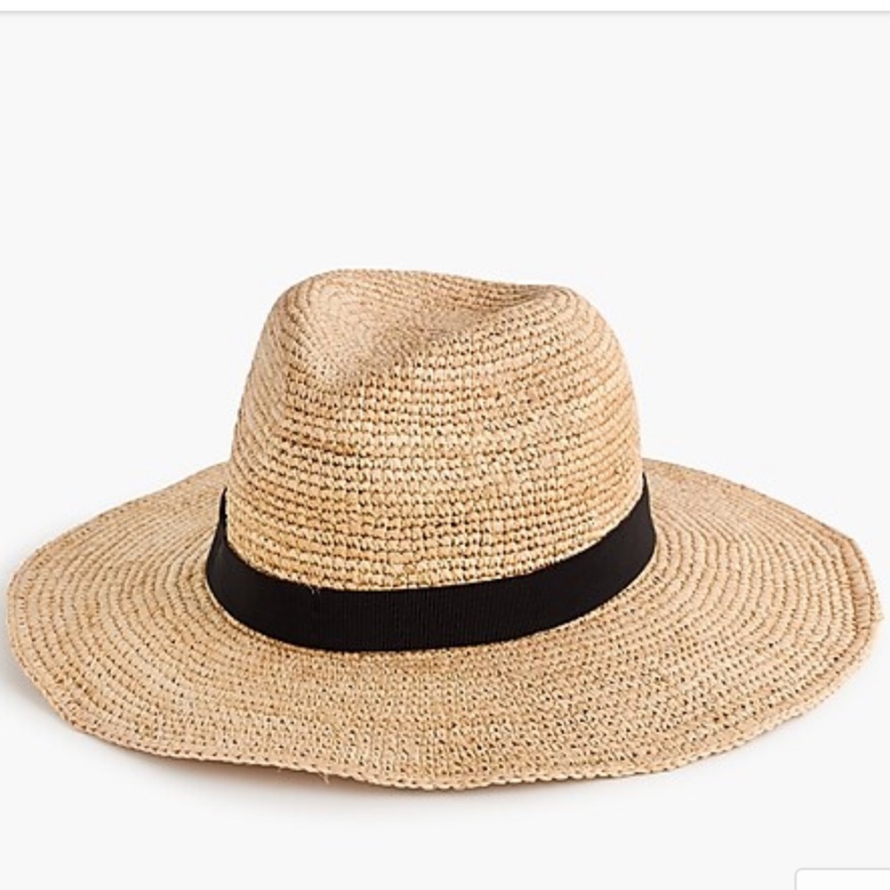 J. Crew Wide-Brimmed Packable Straw Hat